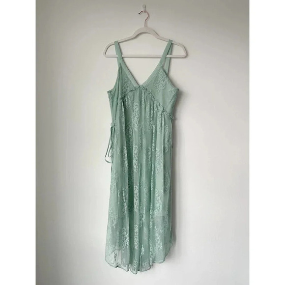 & Other Stories NWT Lace Midi Dress - Mint Green - Size 8 - Picture 13 of 14